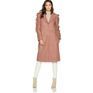 Women's Narrative Ruffle Sleeve Coat